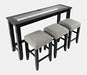 Jofran Urban Icon Contemporary 4 Piece Counter Height 66" Dining Table Set with USB Charging in Black - Holmwood's Furniture & Design Center (Somersworth, NH)