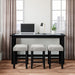 Jofran Urban Icon Contemporary 4 Piece Counter Height 66" Dining Table Set with USB Charging in Black - Holmwood's Furniture & Design Center (Somersworth, NH)