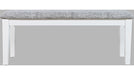 Jofran Urban Icon Upholstered Bench in White - Holmwood's Furniture & Design Center (Somersworth, NH)