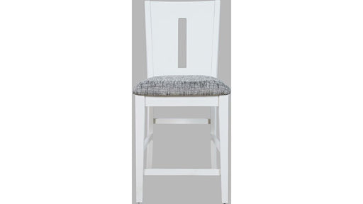 Jofran Urban Icon Slotback Counter Height Stool in White (Set of 2) - Holmwood's Furniture & Design Center (Somersworth, NH)