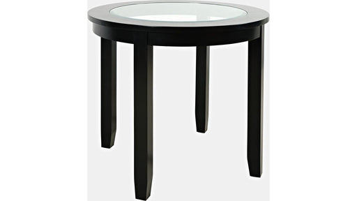 Jofran Urban Icon 42" Round Counter Height Dining Table in Black - Holmwood's Furniture & Design Center (Somersworth, NH)