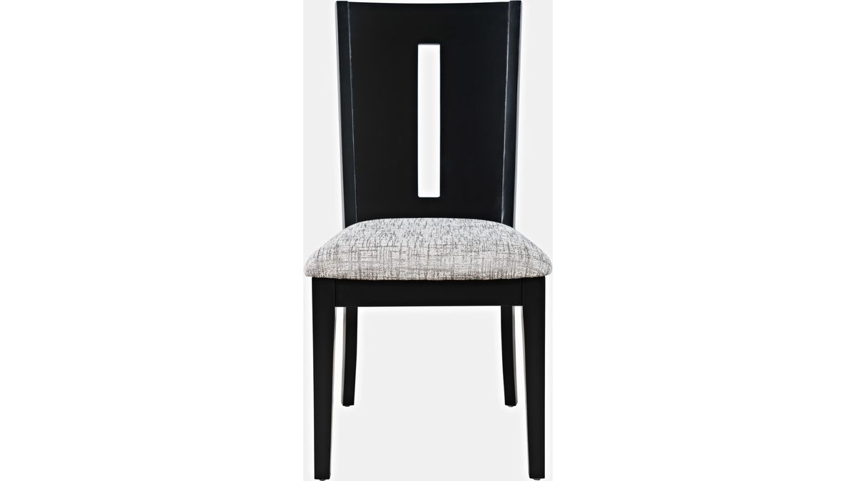 Jofran Urban Icon Slotback Chair in Black (Set of 2) - Holmwood's Furniture & Design Center (Somersworth, NH)