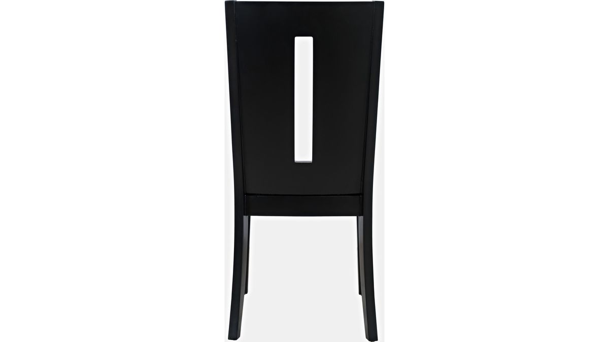 Jofran Urban Icon Slotback Chair in Black (Set of 2) - Holmwood's Furniture & Design Center (Somersworth, NH)