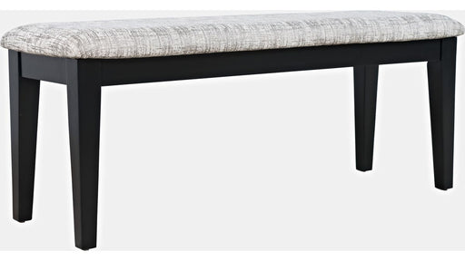 Jofran Urban Icon Upholstered Bench in Black - Holmwood's Furniture & Design Center (Somersworth, NH)