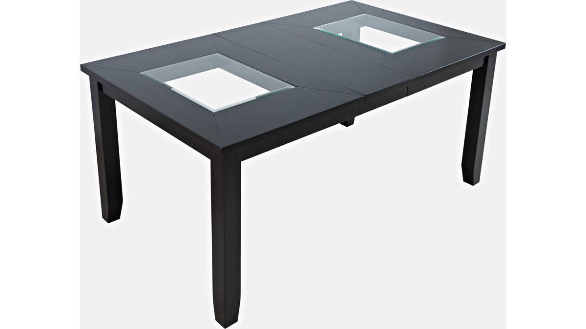 Jofran Urban Icon Extension Dining Table in Black - Holmwood's Furniture & Design Center (Somersworth, NH)