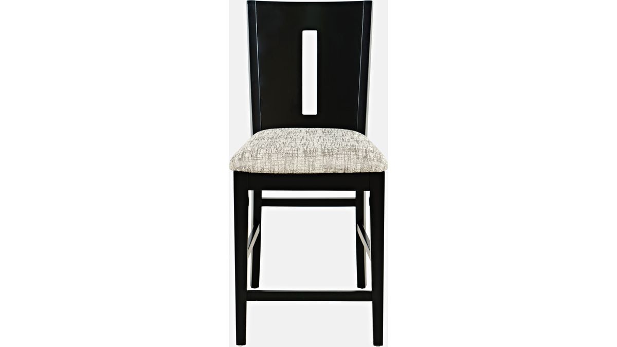 Jofran Urban Icon Slotback Counter Height Stool in Black (Set of 2) - Holmwood's Furniture & Design Center (Somersworth, NH)