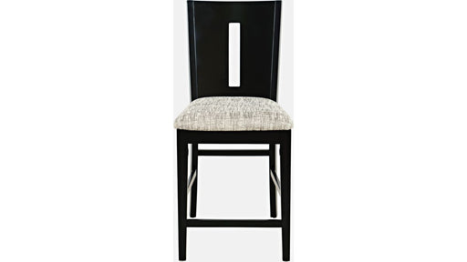 Jofran Urban Icon Slotback Counter Height Stool in Black (Set of 2) - Holmwood's Furniture & Design Center (Somersworth, NH)