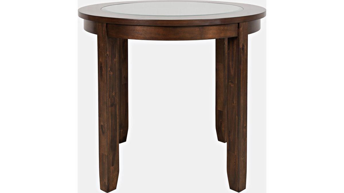 Jofran Urban Icon 42" Round Counter Height Dining Table in Merlot - Holmwood's Furniture & Design Center (Somersworth, NH)