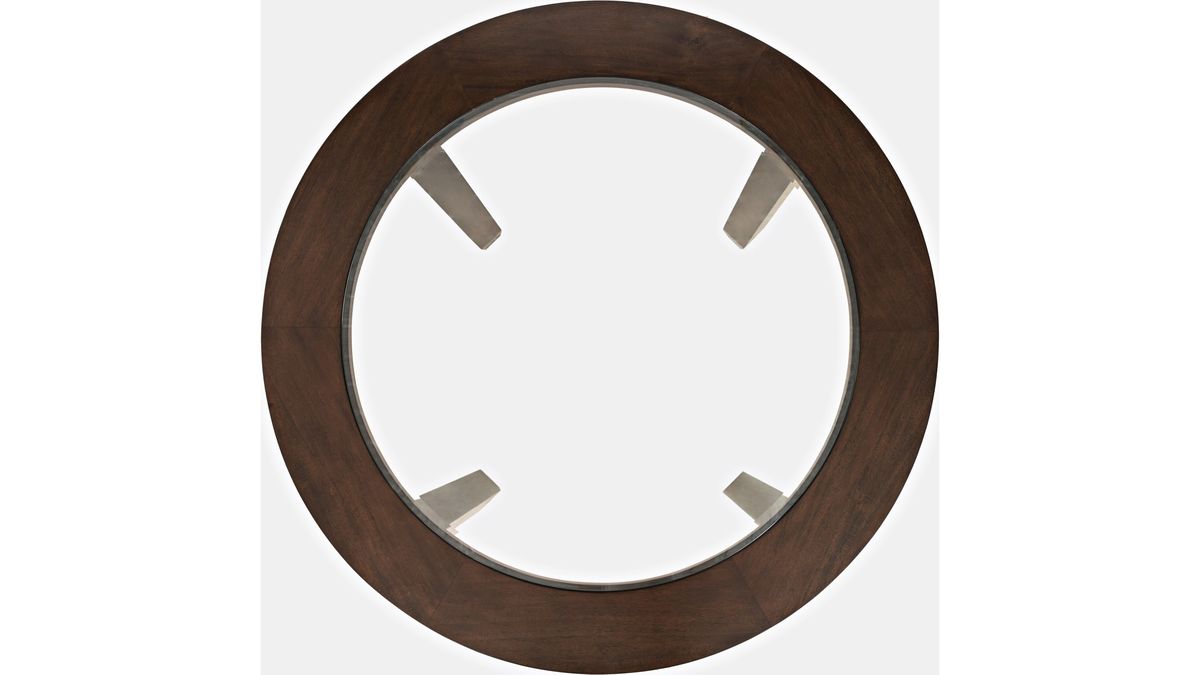 Jofran Urban Icon 42" Round Counter Height Dining Table in Merlot - Holmwood's Furniture & Design Center (Somersworth, NH)