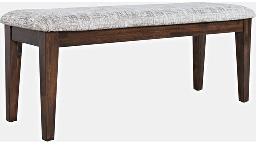 Jofran Urban Icon Upholstered Bench in Merlot - Holmwood's Furniture & Design Center (Somersworth, NH)