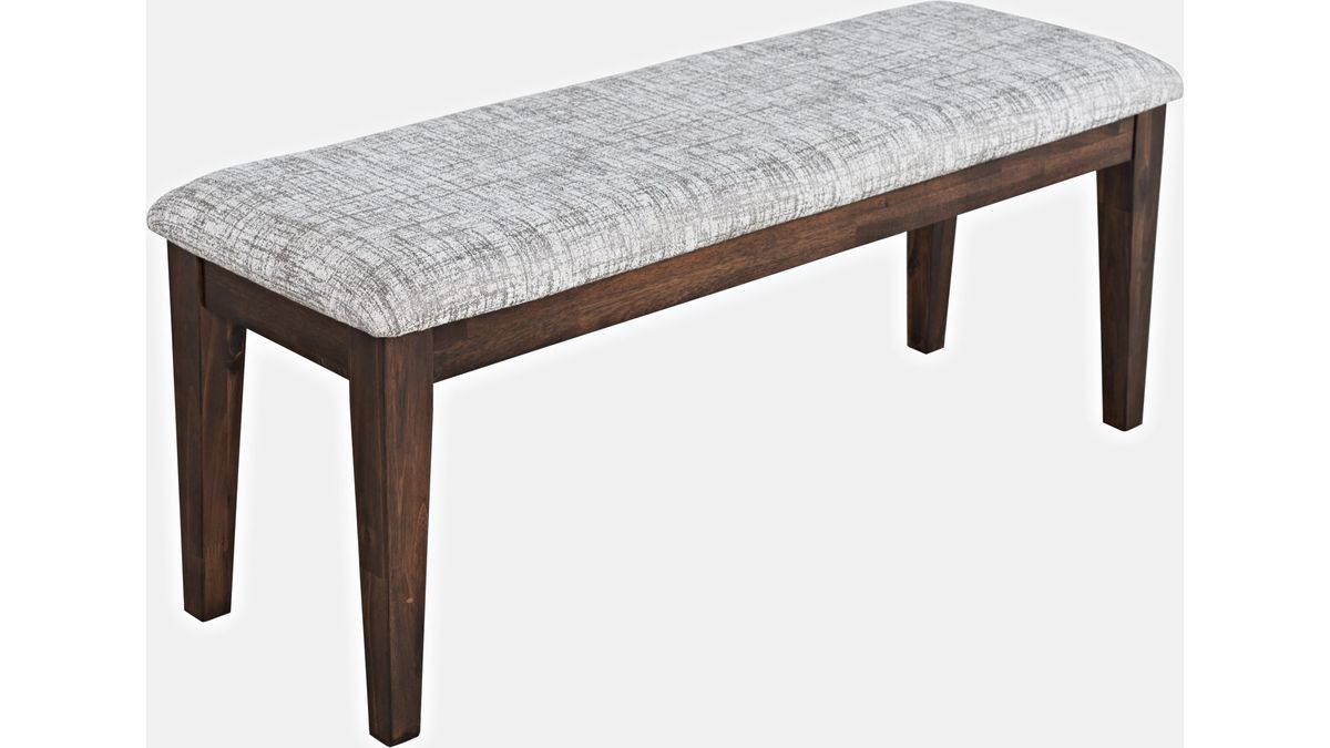 Jofran Urban Icon Upholstered Bench in Merlot - Holmwood's Furniture & Design Center (Somersworth, NH)