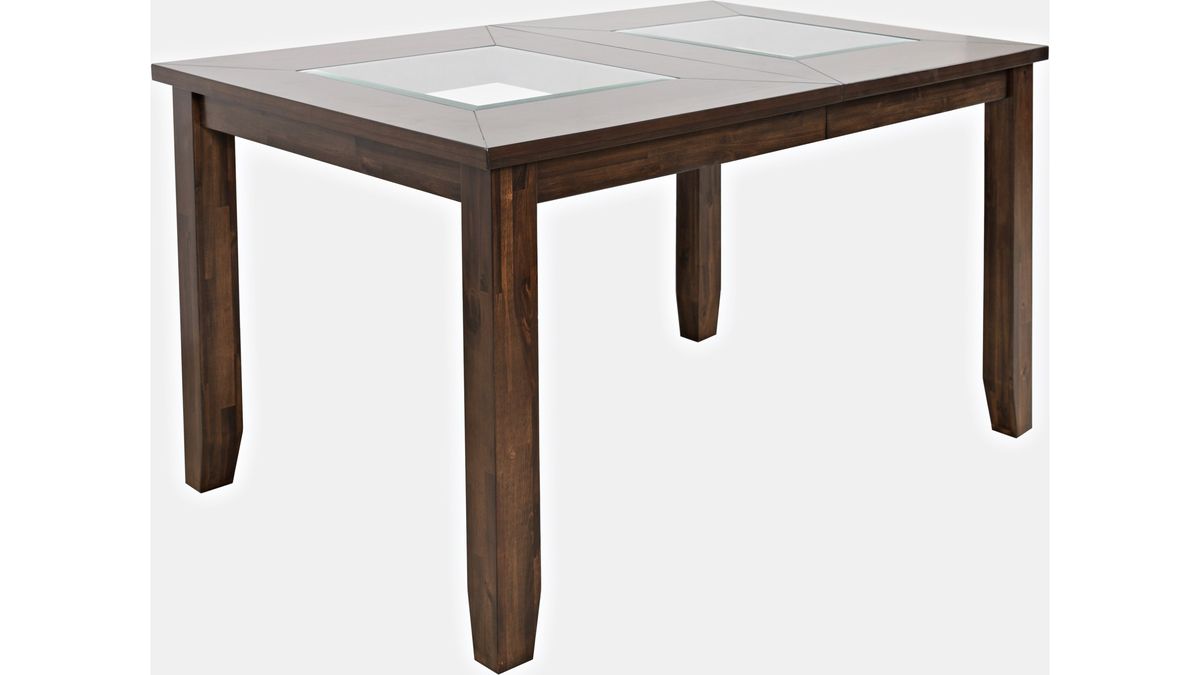 Jofran Urban Icon Extension Dining Table in Merlot - Holmwood's Furniture & Design Center (Somersworth, NH)