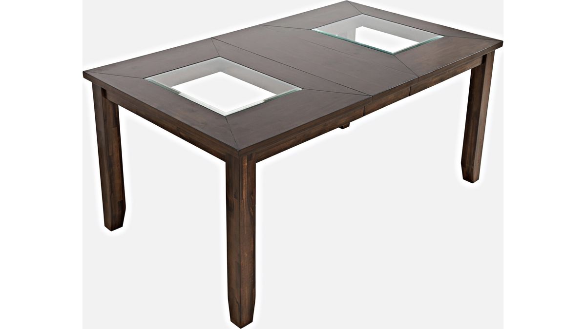 Jofran Urban Icon Extension Dining Table in Merlot - Holmwood's Furniture & Design Center (Somersworth, NH)