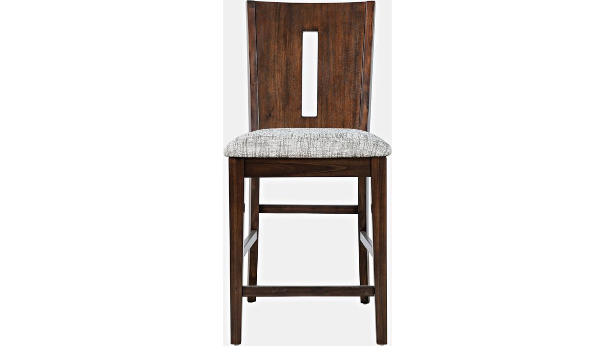 Jofran Urban Icon Slotback Counter Height Stool in Merlot (Set of 2) - Holmwood's Furniture & Design Center (Somersworth, NH)