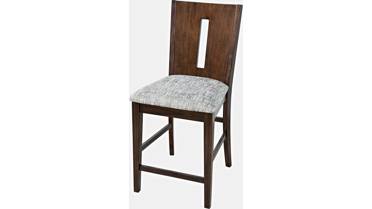 Jofran Urban Icon Slotback Counter Height Stool in Merlot (Set of 2) - Holmwood's Furniture & Design Center (Somersworth, NH)