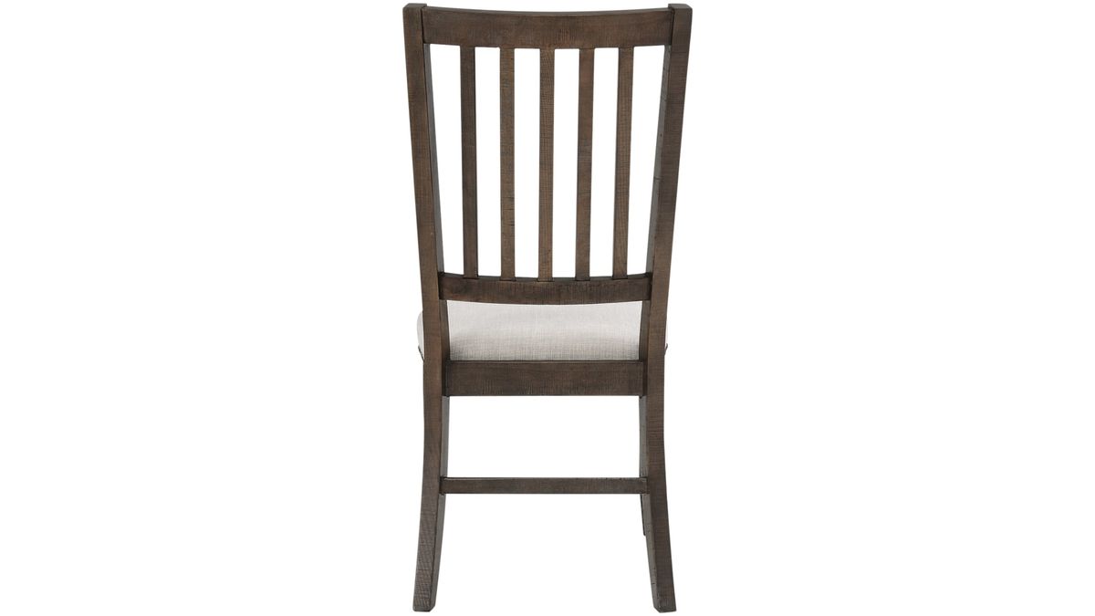 Jofran Willow Creek Slatback Chair in Cream/Rich Distressed (Set of 2) - Holmwood's Furniture & Design Center (Somersworth, NH)