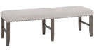 Jofran Willow Creek Dining Bench in Cream/Rich Distressed - Holmwood's Furniture & Design Center (Somersworth, NH)