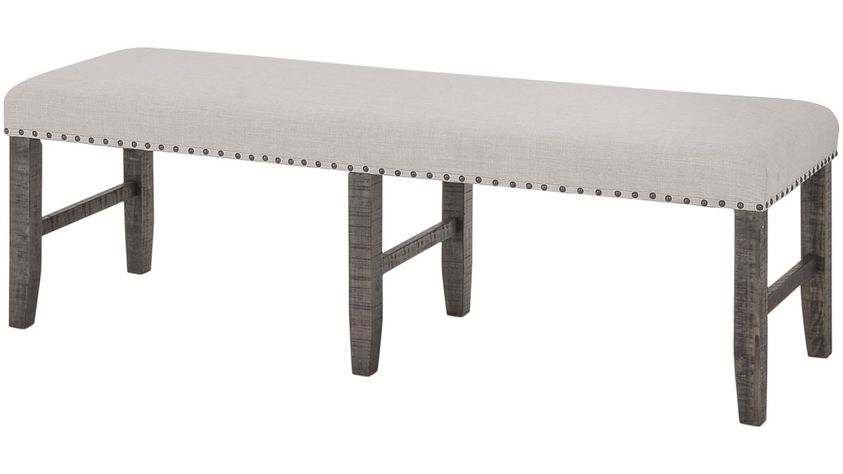 Jofran Willow Creek Dining Bench in Cream/Rich Distressed - Holmwood's Furniture & Design Center (Somersworth, NH)
