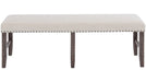 Jofran Willow Creek Dining Bench in Cream/Rich Distressed image