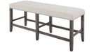 Jofran Willow Creek Counter Height Bench in Cream/Rich Distressed - Holmwood's Furniture & Design Center (Somersworth, NH)