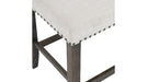 Jofran Willow Creek Counter Height Bench in Cream/Rich Distressed - Holmwood's Furniture & Design Center (Somersworth, NH)