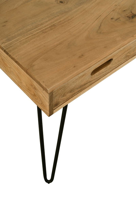 Jofran Rollins 52" Solid Hardwood Modern Counter Dining Table with Storage in Light Brown - Holmwood's Furniture & Design Center (Somersworth, NH)