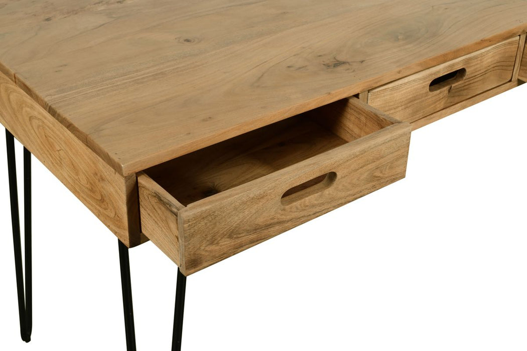 Jofran Rollins 52" Solid Hardwood Modern Counter Dining Table with Storage in Light Brown - Holmwood's Furniture & Design Center (Somersworth, NH)