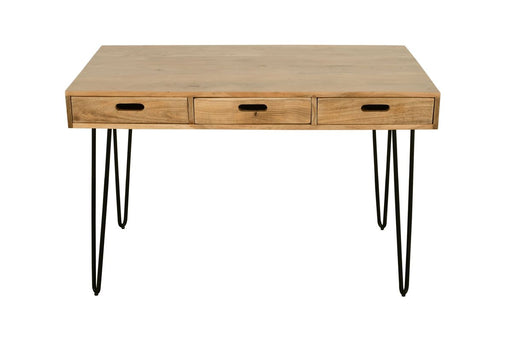Jofran Rollins 52" Solid Hardwood Modern Counter Dining Table with Storage in Light Brown image