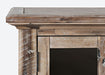 Jofran Rustic Shores 70" Coastal Distressed Acacia Six-Door Accent Cabinet in Grey Wash - Holmwood's Furniture & Design Center (Somersworth, NH)