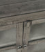 Jofran Rustic Shores 54" Coastal Distressed Acacia Four-Door Credenza Cabinet in Stone - Holmwood's Furniture & Design Center (Somersworth, NH)