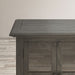 Jofran Rustic Shores 54" Coastal Distressed Acacia Four-Door Credenza Cabinet in Stone - Holmwood's Furniture & Design Center (Somersworth, NH)