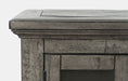 Jofran Rustic Shores 70" Coastal Distressed Acacia Six-Door Accent Cabinet in Stone - Holmwood's Furniture & Design Center (Somersworth, NH)