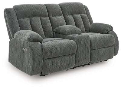 Observation Power Reclining Loveseat with Console - Holmwood's Furniture & Design Center (Somersworth, NH)