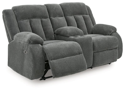 Observation Power Reclining Loveseat with Console - Holmwood's Furniture & Design Center (Somersworth, NH)