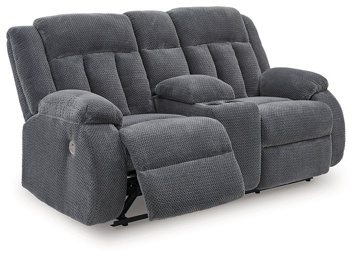 Observation Power Reclining Loveseat with Console - Holmwood's Furniture & Design Center (Somersworth, NH)