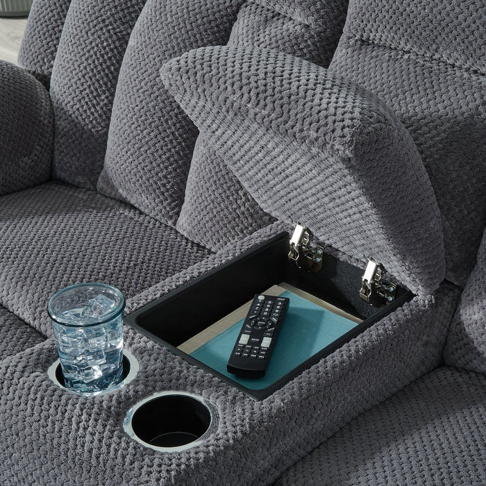Observation Power Reclining Loveseat with Console - Holmwood's Furniture & Design Center (Somersworth, NH)