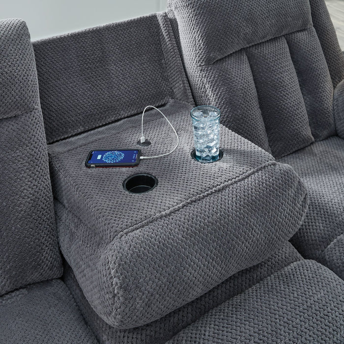 Observation Power Reclining Sofa with Drop Down Table - Holmwood's Furniture & Design Center (Somersworth, NH)