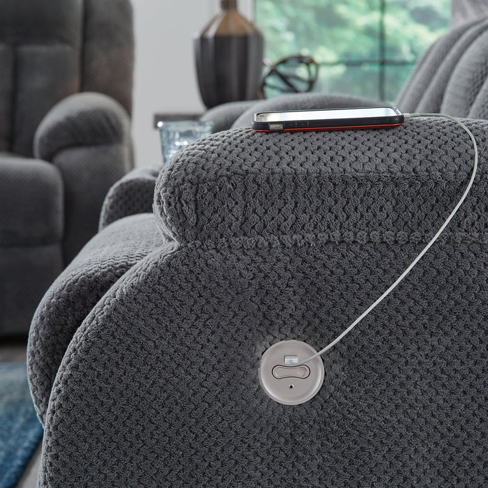 Observation Power Reclining Loveseat with Console - Holmwood's Furniture & Design Center (Somersworth, NH)