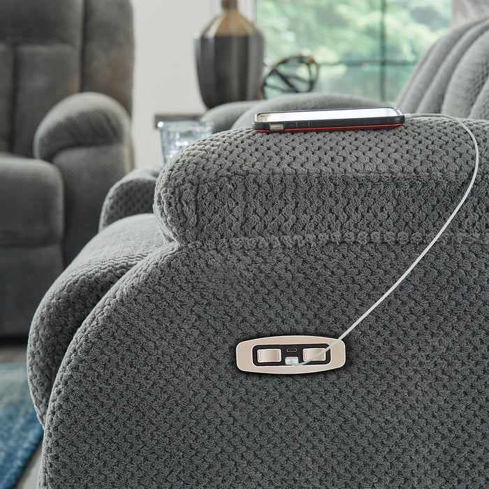 Observation Power Reclining Sofa with Drop Down Table - Holmwood's Furniture & Design Center (Somersworth, NH)