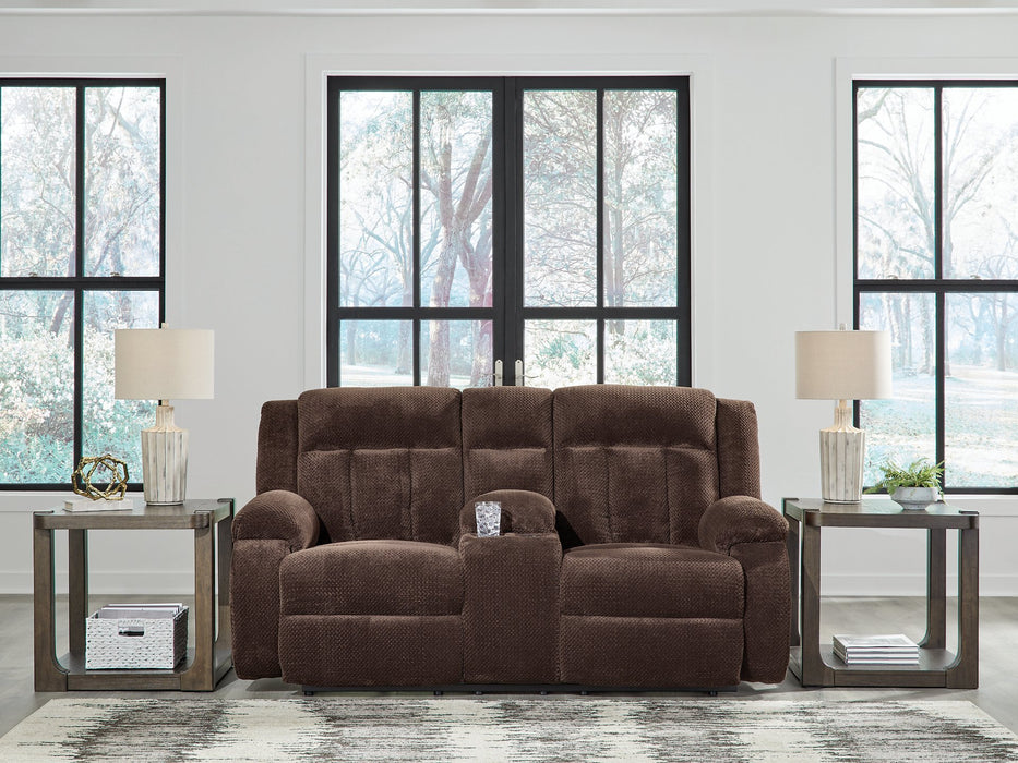 Observation Power Reclining Loveseat with Console - Holmwood's Furniture & Design Center (Somersworth, NH)