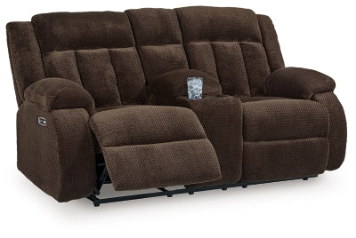 Observation Power Reclining Loveseat with Console - Holmwood's Furniture & Design Center (Somersworth, NH)