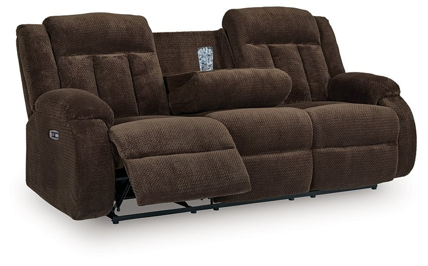 Observation Power Reclining Sofa with Drop Down Table - Holmwood's Furniture & Design Center (Somersworth, NH)