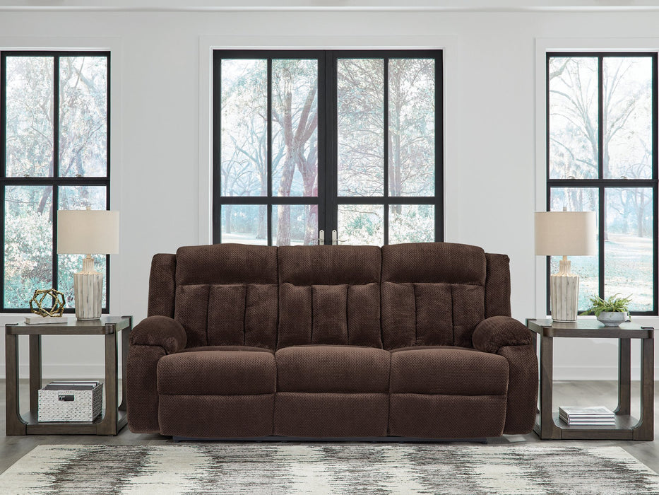 Observation Power Reclining Sofa with Drop Down Table - Holmwood's Furniture & Design Center (Somersworth, NH)