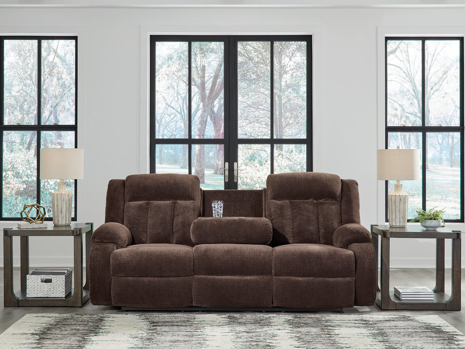 Observation Power Reclining Sofa with Drop Down Table - Holmwood's Furniture & Design Center (Somersworth, NH)