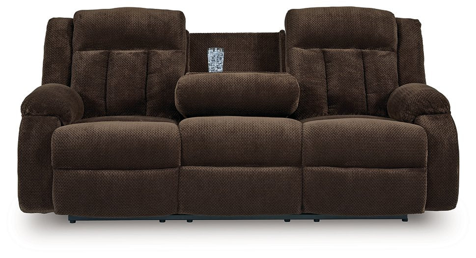 Observation Power Reclining Sofa with Drop Down Table - Holmwood's Furniture & Design Center (Somersworth, NH)