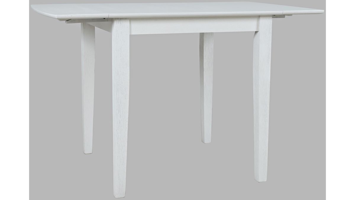Jofran Eastern Tides Drop Leaf Dining Table in Blanc - Holmwood's Furniture & Design Center (Somersworth, NH)