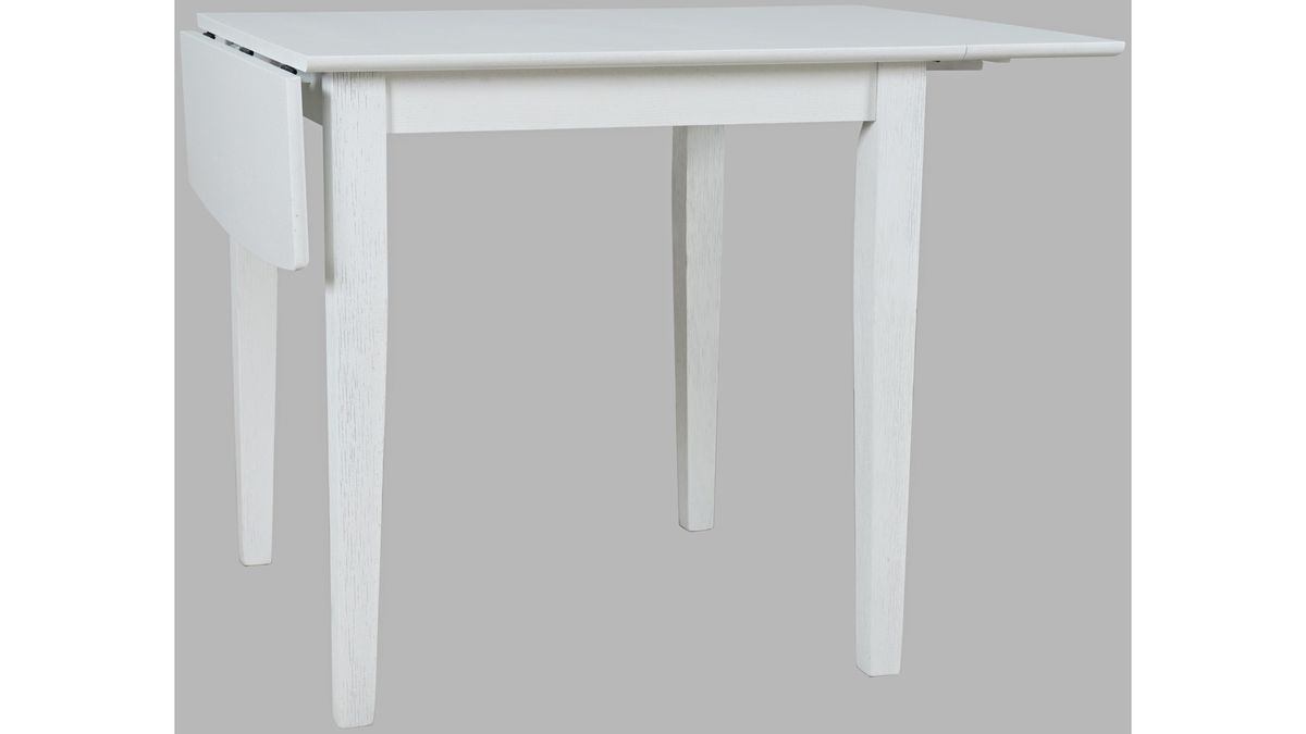 Jofran Eastern Tides Drop Leaf Dining Table in Blanc - Holmwood's Furniture & Design Center (Somersworth, NH)