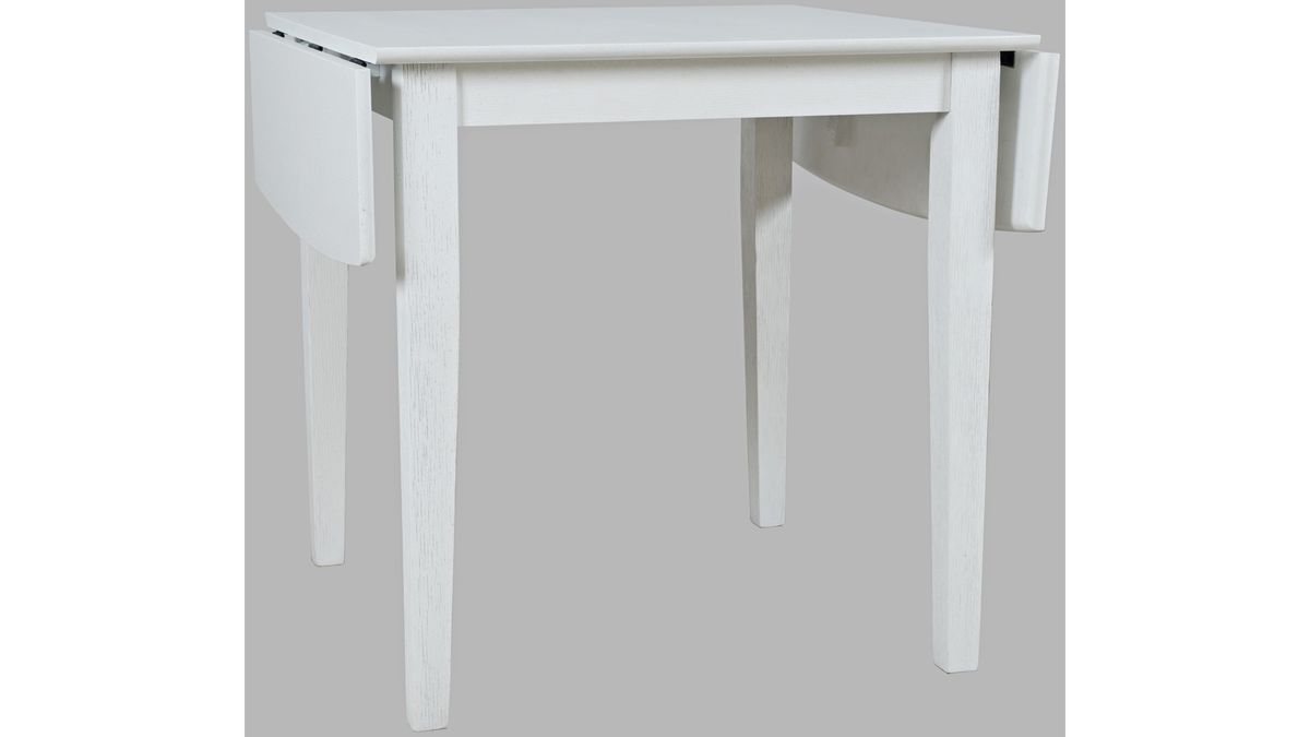 Jofran Eastern Tides Drop Leaf Dining Table in Blanc - Holmwood's Furniture & Design Center (Somersworth, NH)
