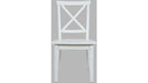 Jofran Eastern Tides X Back Dining Chair in Blanc (Set of 2) - Holmwood's Furniture & Design Center (Somersworth, NH)