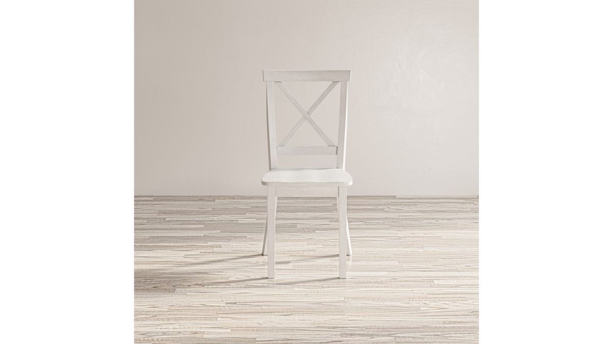 Jofran Eastern Tides X Back Dining Chair in Blanc (Set of 2) - Holmwood's Furniture & Design Center (Somersworth, NH)